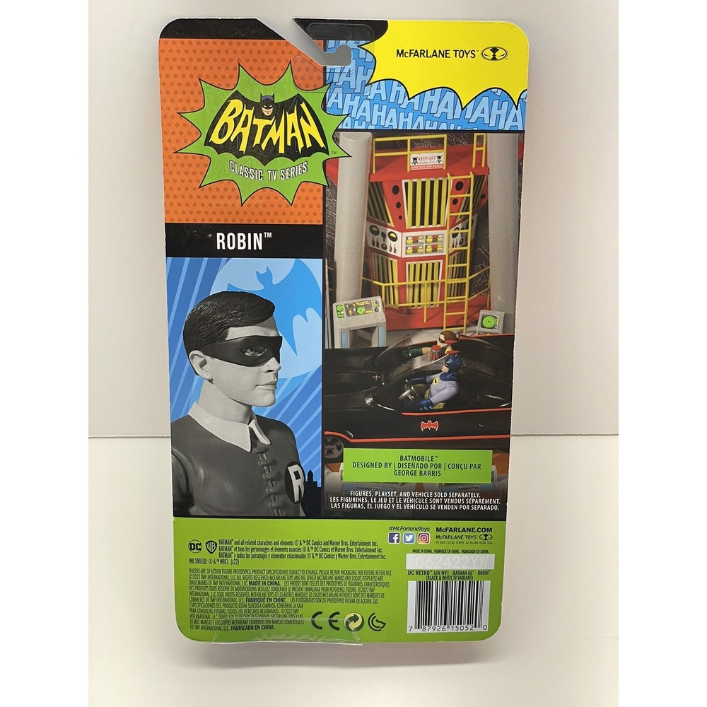 Mcfarlane Classic TV 1966 DC Batman Black & White Robin New! (2022) - Picture 5 of 5